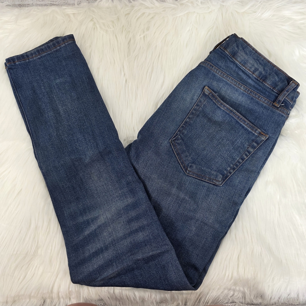 Topman Blue Stretch Skinny Jeans